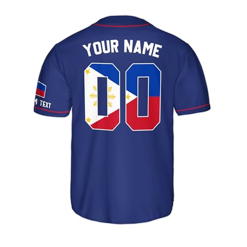 Philippines Jersey Baseball, Personalized Philippines Baseball Jersey Men miniatura 6