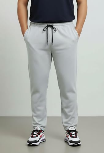 Image of Khakey Men's Black Regular Fit Cotton Plus Size Track Pant|Regular Fit Track Pants|Cotton Trackpant for Men|Solid Trackpants Men Combo