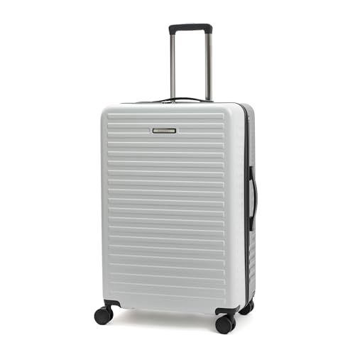 Image of Assembly Large Check-in Large Luggage with 3 Packing Cubes & TSA Lock, Durable Polycarbonate Hard Shell Luggage for Adventure Travel, White-Blue, 28-Inch