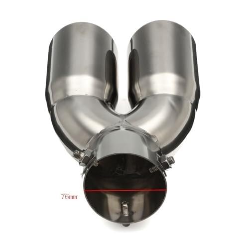 Terminale di scarico a doppia uscita in acciaio inossidabile da 76 mm per auto Terminale di scarico per auto