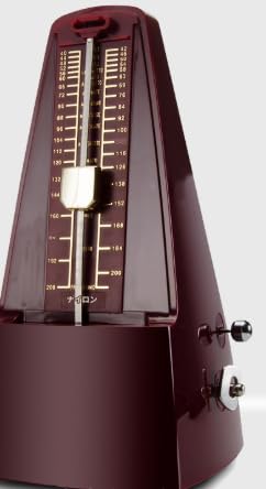 Ghbunuz メトロノーム、ピアノ、ギター、ドラム、バイオリン、古筝、ユニバーサル機械式メトロノーム、リズムマシン (純銅製ムーブメント - 赤)