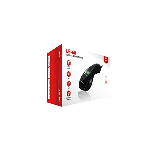 Leitor de Codigo de Barras LASER C3 Tech, USB - LB-60BK, Preto