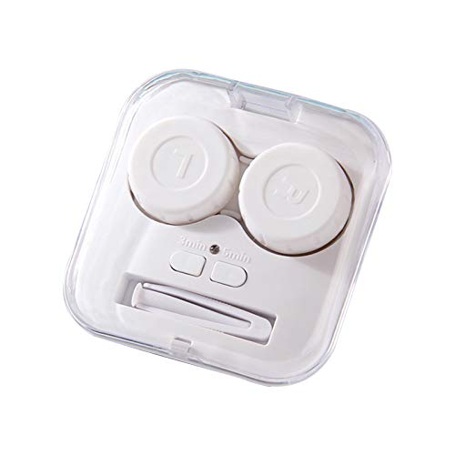 Portable Contact Lens Cleaner,Automatic Cleaning Machine with USB Charging Cable and Independent Cleaning Box,Faster Cleaning for Contact Lens. (White)