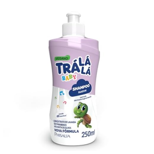 Trá Lá Lá Shampoo Suave Personagem Baby Branco E Roxo 250 Ml