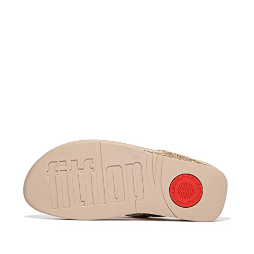 Image of FitFlop Lulu Multi-Tonal Glitter Toe-Post Sandals