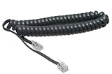 The VoIP Lounge 7 Foot Short Gray Handset Curly Cord for Toshiba DKT2000 Series Phone DKT2010H DKT2010S DKT2010SD DKT2020S DKT2020SD