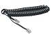 The VoIP Lounge 7 Ft Gray Handset Curly Cord for Toshiba DKT2000 Series Phones DKT2010-H, DKT2010-S, DKT2010-SD, DKT2020-S, DKT2020-SD