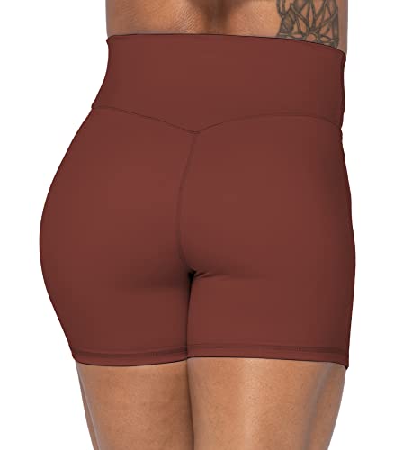 Image of Sunzel Crossover Biker Shorts for Women, No Front Seam V High Waist Yoga Workout Gym Shorts with Tummy Control | 4 Or 6-Inch Inseam, High Waisted, Tummy Control, Crossover Waist, Buttery Soft, No Front Seam, Squat Proof, Compression