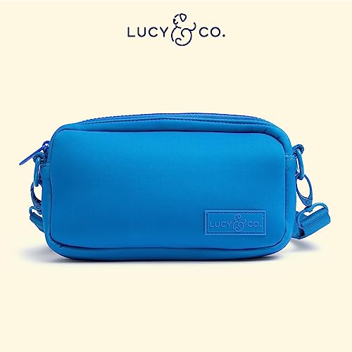 Lucy & Co. Crossbody Treat Bag, Pet Treat Pouch, Fanny Pack, Shoulder Bag, Wear 3 Ways, Hidden Poop Bag Dispenser, Zip Dog Snack Pocket, Phone Pocket, Dog Accessories (Indie Blue) - Thumbnail 2