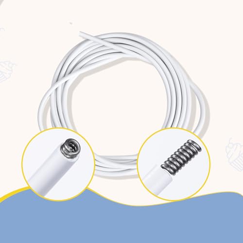 ASIWUJING Curtain Wire 4 Metres Net Curtain Wire Cord Cable with 10 Hooks and 10 Eyes… - Image 2