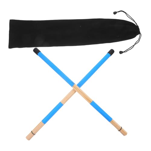 Kisangel 1pair Bundle Wooden Drum Brushes para música Jazz y Folk, palillos profesionales para batería con estuche suave miniatura 1