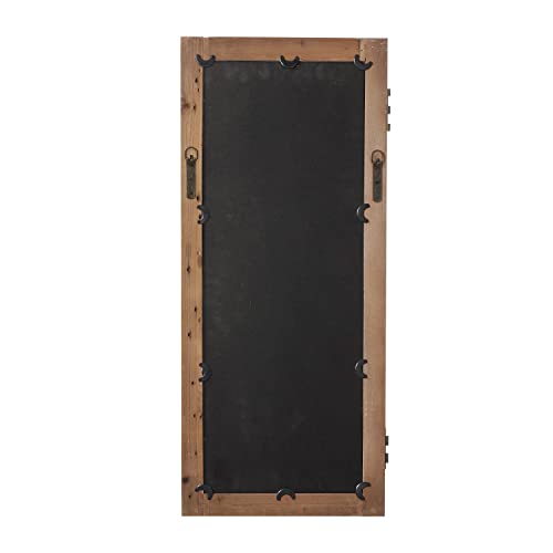 Farmhouse Wood Frame Window Mirror 14" X 33", Vertical Hanging Distressed White Rustic Window Mirrors For Wall Decor, Vintage Rectangular Window Pane Mirror For Living Room Bedroom Entryway Fireplace #TOP6