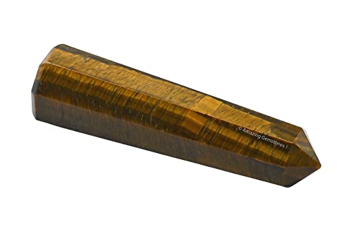 Image of Amazing Gemstone Tigers Eye Crystal Towers - Natural Healing Crystal Point Obelisk for Reiki Healing and Crystal Grid (2 inch to 3 inch Inch)