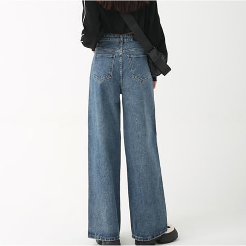 Viatabuna Loose Fit Jeans for Women High Waist Petite Wide Leg Boyfriend Mom Jeans Y2k Baggy Straight Leg Denim Trousers2