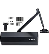 Sophia Door Closer Commercial Heavy Duty DK4000 Automatic Door Closer Adjustable Size 1-6, Grade ...