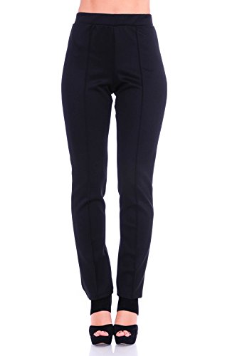 SR Women's Solid Stretch Straight Leg Slim Fit Pants, Small,