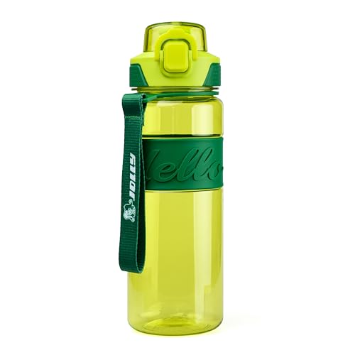 JOLLY Trinkflasche 750ml, Auslaufsicher, BPA-frei, spülmaschinengeeignet, Rutschfeste Griffzone, Sicherheitsverschluss & Trageschlaufe - Ideal für Schule, Sport & Alltag, Grün