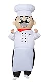 GOPRIME Halloween Inflatable Chef Adult Size Costume, Full Body Blow Up Cooking Outfit, for Cosplay, Party or Fun (Bronze)
