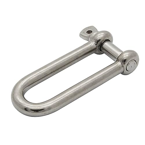 Extreme Max 3006.8201.2 BoatTector Stainless Steel Long D Shackle - 1/4", 2-Pack
