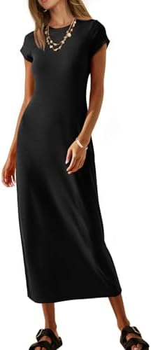 MEROKEETY Women's 2026 Summer Casual Tshirt Dress Short Sleeve Cr...