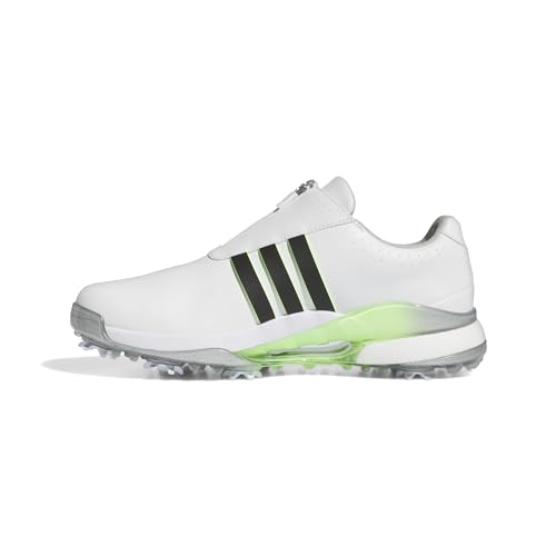 adidas Women's Tour360 24 Golf Shoes, Footwear White/Core Black/Green Spark, 6.5