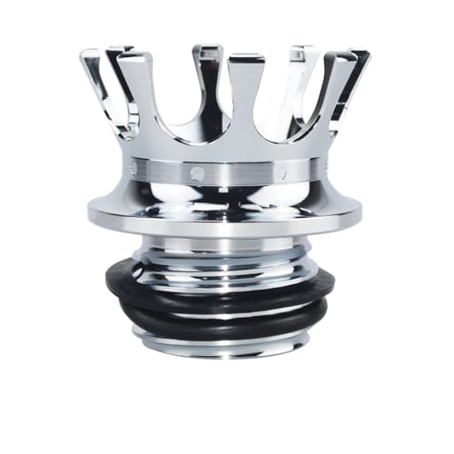 Tapa de aceite para tanque de moto Harley Road King y Sportster en acabado robusto