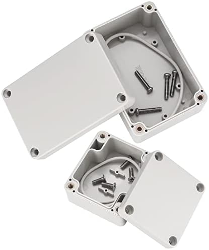 4 Pcs Waterproof Junction boxes, Outdoor Electrical Box Waterproof, Electronic Plastic Project Junction Box, Enclosure Wiring Junction Case Boxes for Indoor Outdoor Electrics - 2 Sizes/White