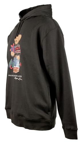 POLO RALPH LAUREN Men's Big & Tall Polo Gift Bear Fleece Hoodie 3XLT Black2