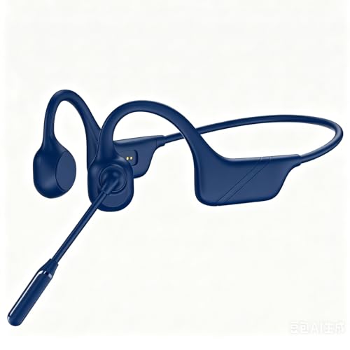 Image of Meetings Open-Ear Headphones with Rotatable Noise-Canceling Boom Mic, Bone Conduction Bluetooth 5.4 Headphones with One-Touch Mute&Magnetic Charging for All-Day Use,Perfect for Driving Learning