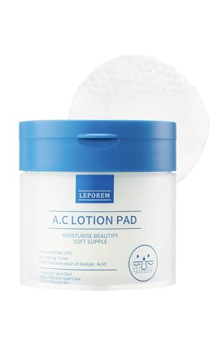 LEPOREM A.C化粧水トナーパッド 60枚 アゼライン酸 ナイアシンアミド ビタミンC誘導体 セラミド アラントイン毛穴 くすみ 保湿 W面設計 角質ケア 拭き取り 朝夜使用可能 ピンセット付き