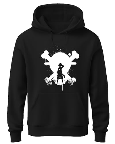 Image of Khakey Mens Cotton Hoodies | Cotton Sweatshirt with Hood | One Piece Monkey D. Luffy Hoodies for Men | Anime Hoodies for Men | P12