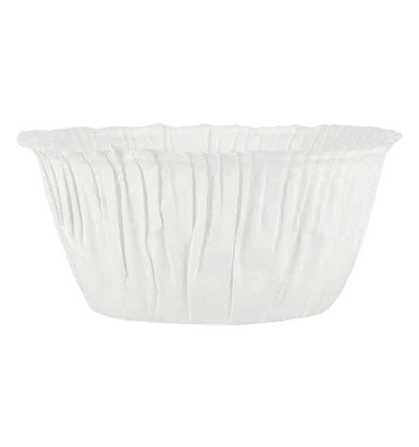 1800 Cápsulas para Magdalenas, Muffins, 4,9x3,8x7,5cm, Color Blanco, Moldes para Hornear, Cupcakes, Eventos, Pastelerías, Catering