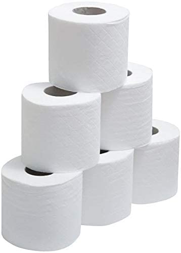 toilet tissue paper big mega & family sanitary rolls 3x thicker extra soft & highly absorbent (pack of 6 x 275 sheets 11 x 10 cm)