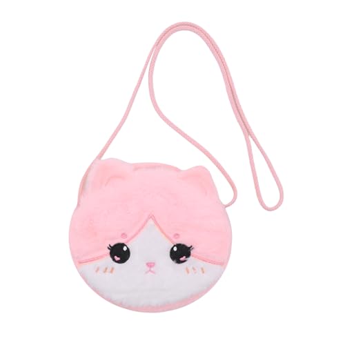 Image of Girls Fluffy Crossbody Purse Fuzzy Cat Crossbody Bag Cute Animal Tie Dye Purse Plush Shoulder Bag Coin Purse Wallet