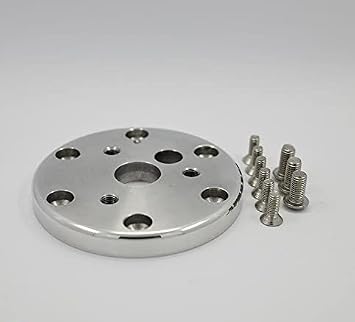 3/8" Steering Wheel Hub Adapter Conversion Spacer Polished for 3 Hole Steering Wheel to 6 Hole Adapter