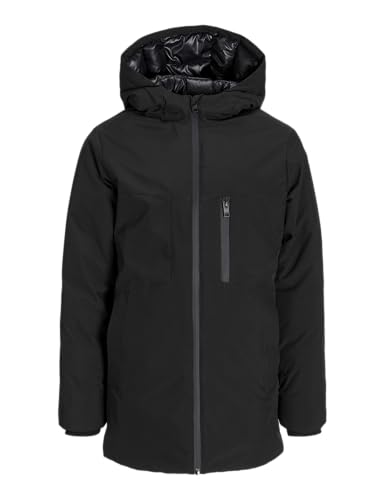 JACK&JONES JUNIOR JJPAYNE Parka Jacket JNR Abrigos Hombre, Black, 128 para Niños