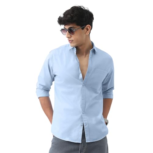Image of Urbano Fashion Men's Cotton Full Sleeve Regular Fit Casual Solid Shirt