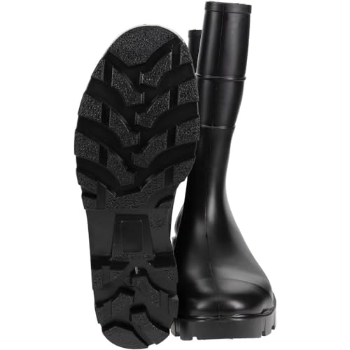 Value Slip-Resistant Black PVC Work Boots: Plain Toe, 1 Pair2