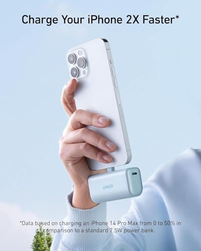 Anker Powerbank 5.000 mAh, 621 mini-powerbank, batterij voor kleine draagbare mobiele telefoons, MFI-gecertificeerde bliksemoplader 12 W, compatibel met iPhone 14/14 Pro/14 Plus/14 Pro Max, iPhone 13- en 12-serie - Afbeelding 4