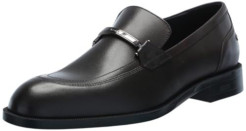 Image of BOSS Men's Tayil Smooth Leather Bit Loafer
