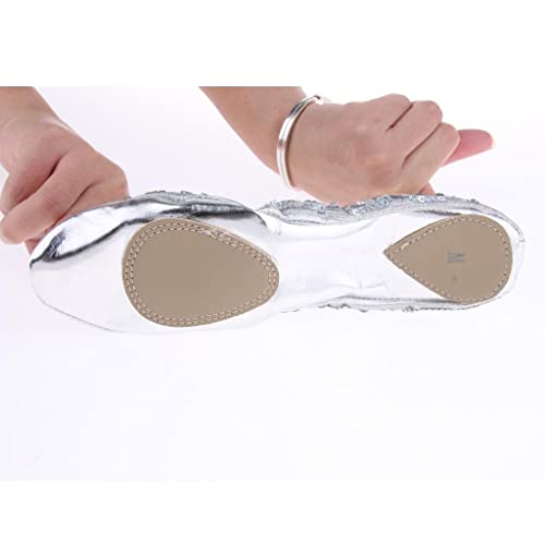 oshhni 2x Sapatos de Dança Do Ventre com Lantejoulas Sapatos de Treino de Treino Dourado/prata