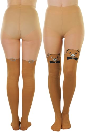 Image of ToBeInStyle Women's Cute Thigh High Printed Character Tights