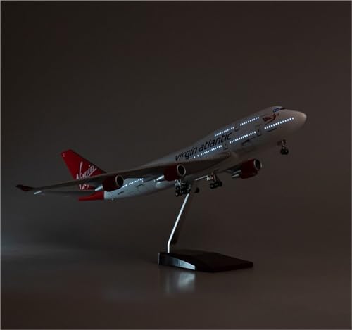 Modelo de avión Civil B747-400 a escala 1/150 con iluminación LED interna 6