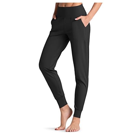 Wjustforu Joggers for Women High Waist Active Sweatpants, Women's Lounge Sweatpant with Pockets (Medium, Black)