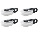 CHENJIN 4PCS 2-1/2 inch Nylon Clothesline Pulley Outdoor Pulling Rope Plastic Kit for Hanging Heavy Objects Clothes