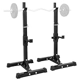 Epetlover バーベルスタンド パワーラック スクワットラック 分離型 ベンチプレスラック セーフティーバー付き 高さ調整可能 耐荷重250kg バーベルラック ホームジム 自宅トレーニング 筋トレ器具 ウェイトトレーニング 懸垂器 ぶら下がり健康器