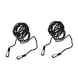 Ipetboom 2pcs Portable Clothesline Clothes Line Outdoors Clothes Lines for Outside Portable Clothes Rack Travel Clothesline with Suction Cup Bungee Cord Drying Rope Black Elastic Cord