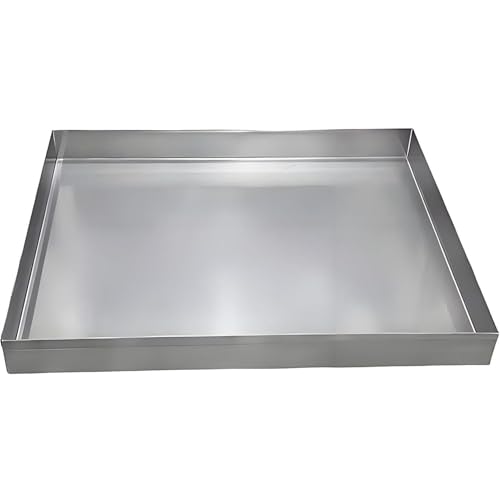 TIANQIHAO Stainless Steel Drip Tray For Air Conditioning, Efficient Water Collection And Drainage Solution For Indoor And Outdoor Units, Cleaning,100x80x4cm