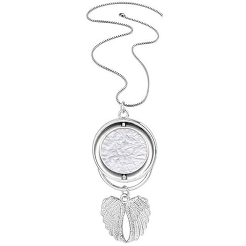 Collier ailes d'ange blanc pendentif élégant motif oiseau