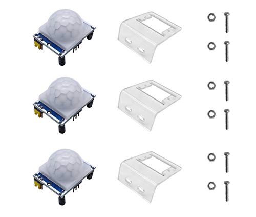 Best Deal EIKS 3pcs PIR Motion Sensor HC-SR501 Module with 3pcs Mounting Bracket